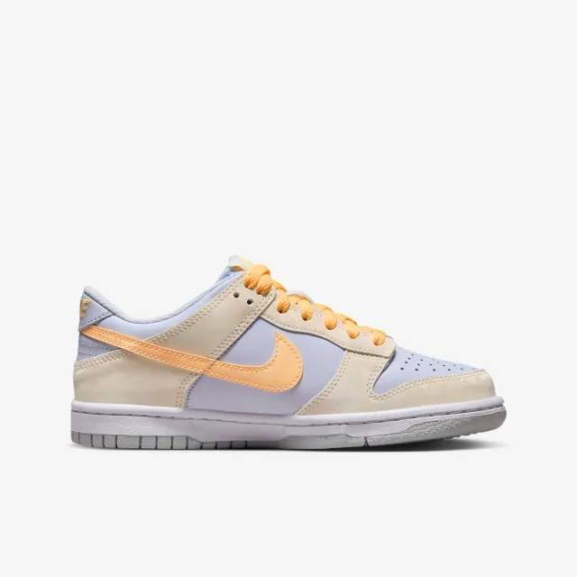 【NIKE 耐吉】休閒鞋 女鞋 大童 運動鞋 包覆 緩震 DUNK LOW GS 橘 FB9109-100