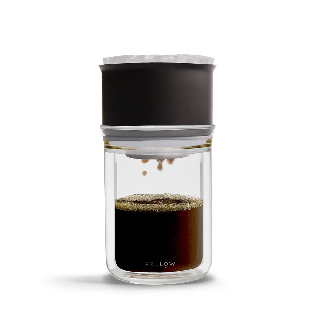 【FELLOW】Pour Over Dripper Set X 不鏽鋼雙層真空濾杯組（1-2人份）(濾杯+雙層玻璃杯300ml)