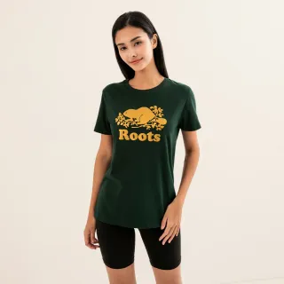 【Roots】Roots女裝-#Roots50系列 光芒海狸經典短袖T恤(深綠色)