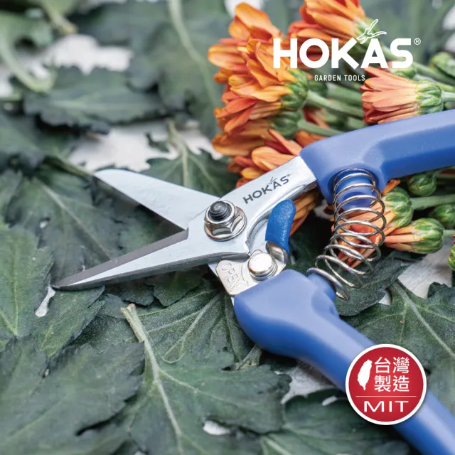 【HOKAS】觀葉植物用園藝花剪 細枝版-莊園生活卡本內紫(台灣製 S547)
