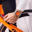 【CITIZEN 星辰】Eco-Drive 光動能潮流大三針手錶-橘 送行動電源 畢業禮物(AW1760-81X)
