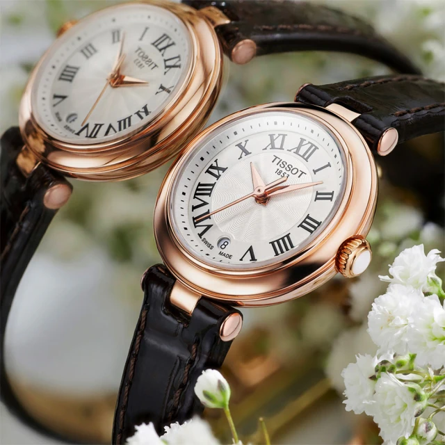 TISSOT 天梭 官方授權 BELLISSIMA 羅馬石英女錶 聖誕節 禮物(T1260103601300)