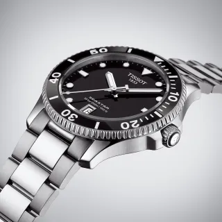 【TISSOT 天梭】官方授權 Seastar 1000 海洋之星300米潛水錶 手錶 畢業禮物(T1204101105100)