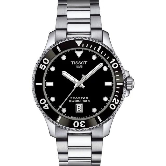 【TISSOT 天梭】官方授權 Seastar 1000 海洋之星300米潛水錶 手錶 開學(T1204101105100)