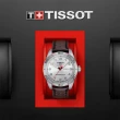 【TISSOT 天梭】官方授權 PRS 516 賽車機械錶-銀x咖啡/42mm 送行動電源 畢業禮物(T1314301603200)