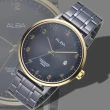 【ALBA】雅柏手錶 英倫簡約風金色框時尚男錶/AS9C28X1(保固二年)
