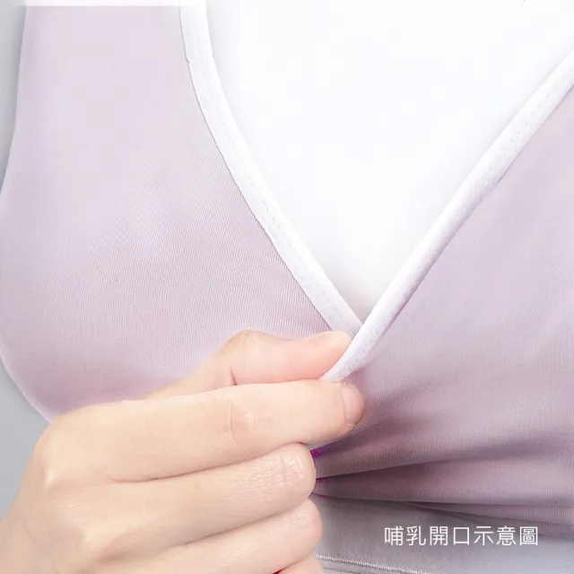 【Gennies 奇妮】哺乳內衣 休閒棉交叉款無鋼圈內衣 nini系列(藍)