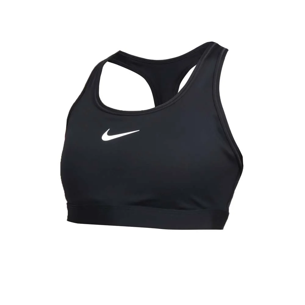 【NIKE 耐吉】女中度支撐運動內衣-DRI FIT 韻律 運動背心 BRA 慢跑 訓練 黑白(DX6822-010)