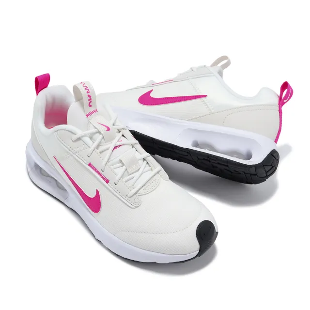 【NIKE 耐吉】休閒鞋 Wmns Air Max INTRLK Lite 女鞋 米白 桃紅 氣墊 厚底 運動鞋(DX3705-101)