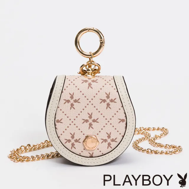 【PLAYBOY】AirPods品牌印花包  AirPods 系列(卡其色)
