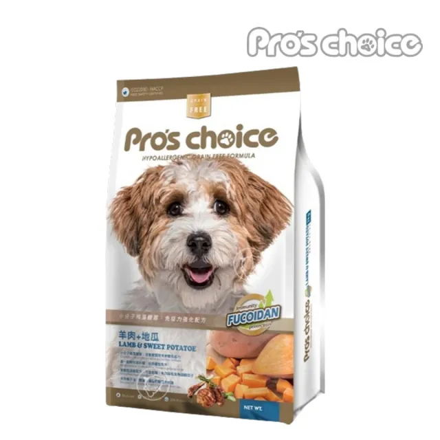 【Pro′s Choice 博士巧思】無榖犬食 3kg（7+熟齡專屬/羊肉地瓜/鮭魚馬鈴薯）(狗飼料)