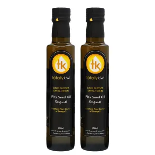 【Totally kiwi】紐西蘭100%冷壓初榨亞麻仁油500ml x2瓶(omega-3)