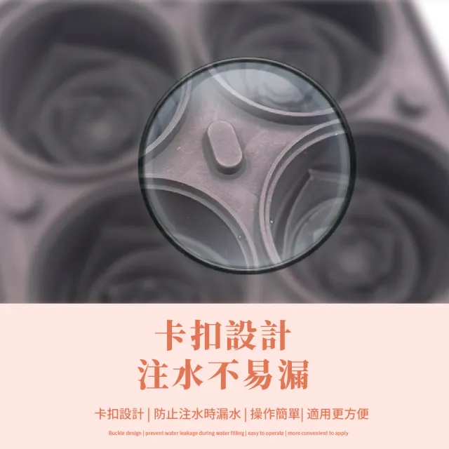 【質感上升】矽膠4格玫瑰花冰球製冰盒(威士忌冰球 冰塊造型模具 儲冰盒 冰格 冰磚 副食品盒 巧克力 禮物)