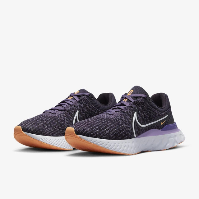 NIKE 耐吉NIKE 耐吉 W REACT INFINITY RUN FK 3 慢跑鞋 運動 女鞋 黑紫(DD3024-502)