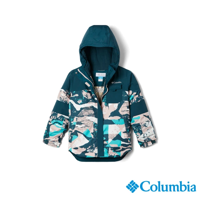 Columbia 哥倫比亞Columbia 哥倫比亞 女童-Mighty Mogul™金鋁點極暖連帽外套-幾何印花(USB26010NY/HF)