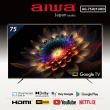 【Aiwa 日本愛華】75吋4K HDR Google TV QLED量子點智慧聯網液晶顯示器(AG75JQ1UHD)