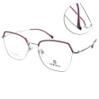 【SEROVA】流線造型款眼鏡(紫-銀#SC101 C17)