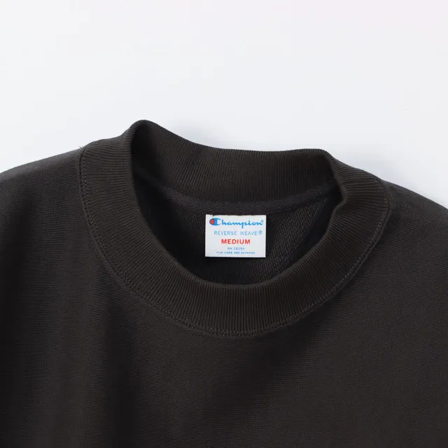【Champion】官方直營-經典款純棉素色刺繡LOGO大學T-女(黑色)