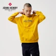 【JOHN HENRY】圖騰刺繡連帽T恤-黃