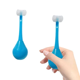 【蕉蕉購物】3D不倒翁兒童牙刷(U型牙刷 矽膠牙刷 寶寶 清潔刷 護齒 軟毛牙刷 乳牙刷 口腔 安全)