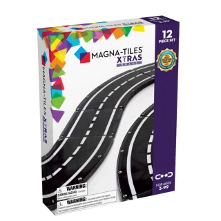 【Magna-Tiles】魔幻磁力道路 12 件組(磁力片)