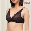 【Triumph 黛安芬】Signature Sheer 透感經典系列 無鋼圈托高V型內衣 B-D(簡約黑)