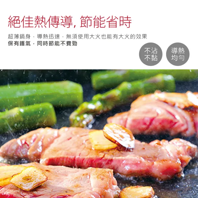 【Summit】輕量氮化處理鐵鍋-30cm炒鍋+玻璃蓋(蜂巢紋)