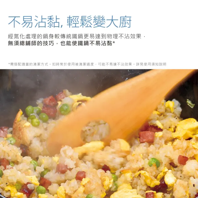 【Summit】輕量氮化處理鐵鍋-28cm平底鍋(蜂巢紋)