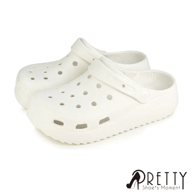 【Pretty】女款 防水 布希鞋 洞洞鞋 雨鞋 水鞋 涼拖鞋 輕量(粉紅、白色、黑色)