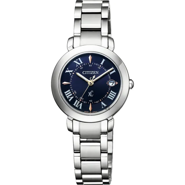 【CITIZEN 星辰】XC 限量 鈦 光動能電波女錶 錶 生日禮 送禮(ES9440-51L)