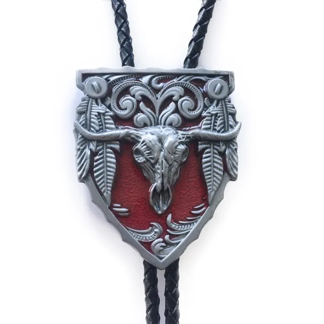 【米蘭精品】現貨+預購 Bolo tie波洛領帶(冷琺琅工藝牛頭造型美式領帶男配件2色74gx13)