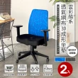 【ADS】尊爵時尚酷炫雲彩T型可折扶手透氣網布3D坐墊電腦椅/辦公椅(二色可選2入)