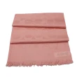 【COACH】經典大C LOGO羊毛蠶絲薄圍巾/披巾(粉橘色)