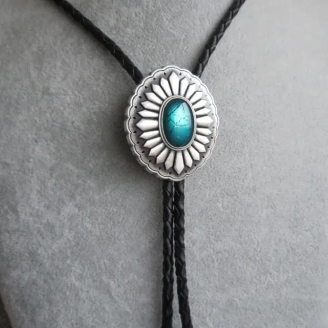 【米蘭精品】現貨+預購 Bolo tie波洛領帶(鍍古銀冷琺琅經典西部紋飾美式領帶男配件74gx34)