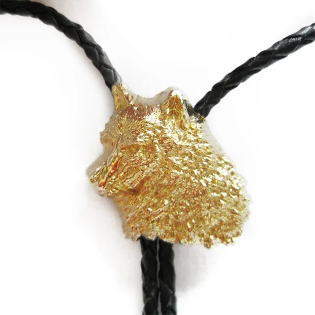 【米蘭精品】現貨+預購 Bolo tie波洛領帶(鍍金狼頭造型美式領帶男配件74gx32)