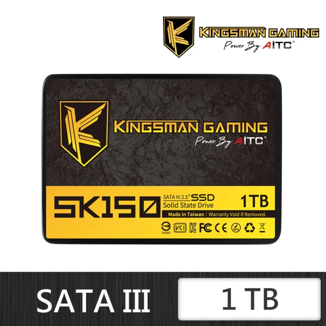 【AITC 艾格】KINGSMAN SK150_1TB SATAIII SSD 固態硬碟(讀：560M/寫：500M)