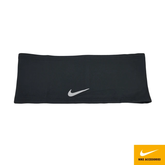 NIKE 耐吉 DRI-FIT SWOOSH慢跑頭帶2.0 N1003447042OS黑(DRI-FIT材質 快乾 反光 寬版設計)