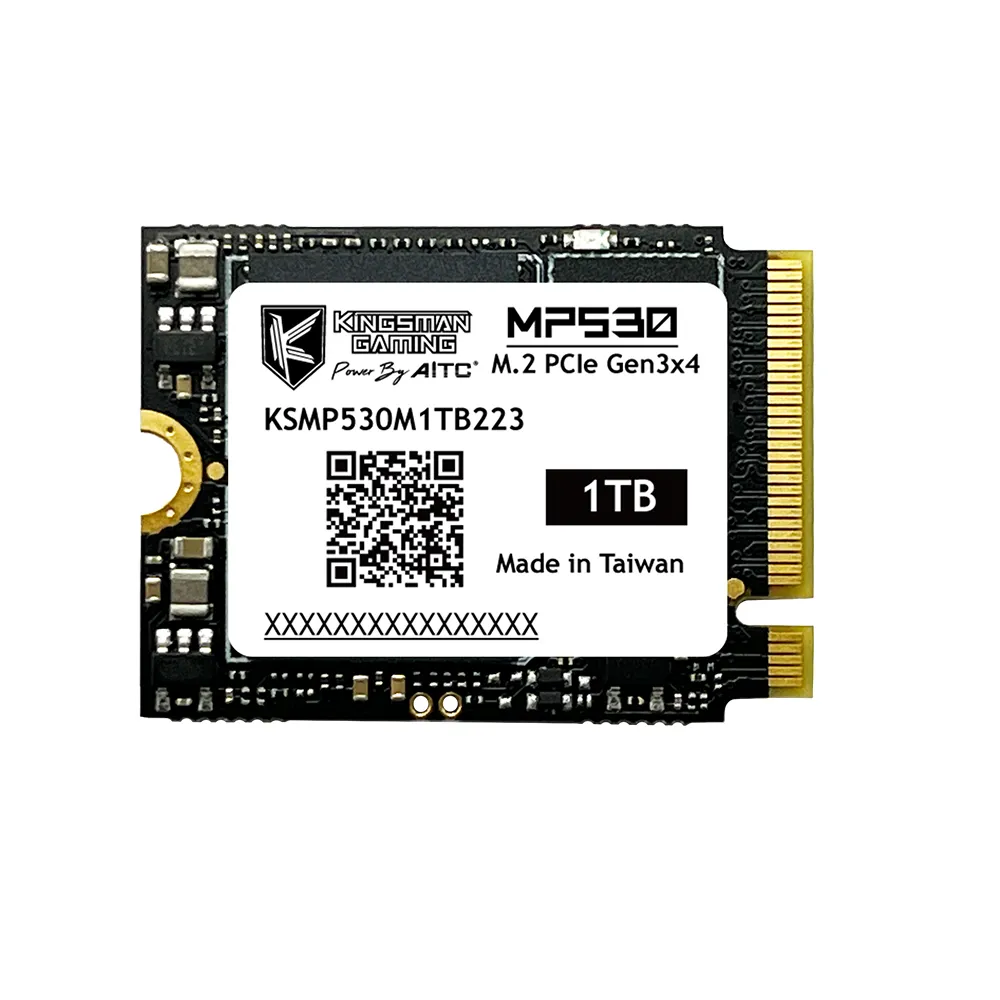 【AITC 艾格】KINGSMAN MP530_1TB NVMe M.2 2230 PCIe Gen 3x4 SSD 固態硬碟(讀：3400M/寫：3000M)