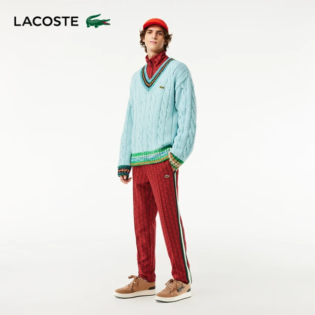 LACOSTE 男鞋-Holiday Capsule Ace皮革運動鞋(咖啡色)