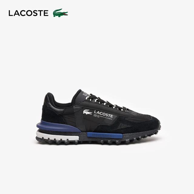 LACOSTE 男鞋-Elite Active後跟裝飾運動鞋(黑色)