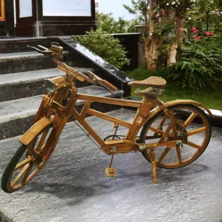 【吉迪市柚木家具】柚木腳踏車 SS001(特別 日常 單車 裝飾 擺飾 工藝品 藝術品)