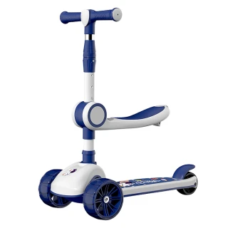 【巧可】兒童戶外玩具滑板車 發光輪玩具車(三合一可坐可騎溜溜車)
