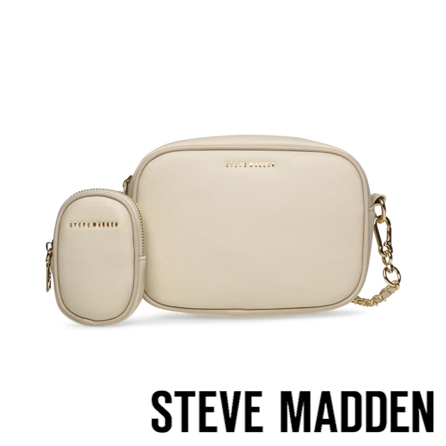 STEVE MADDEN BINES 皮革鏈帶胖胖子母包(米色)