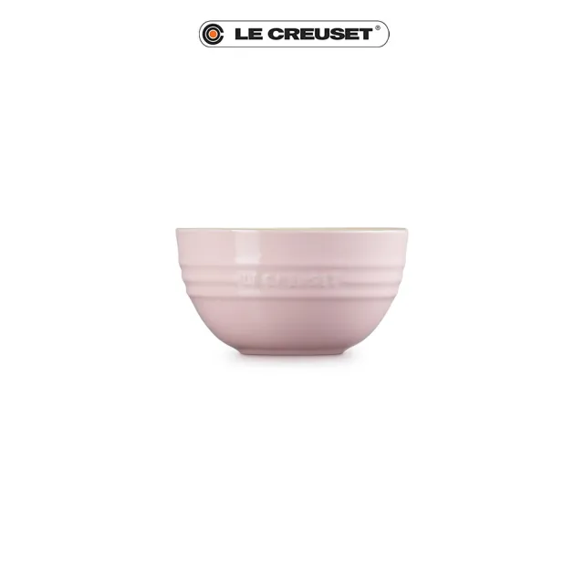 【Le Creuset】瓷器韓式飯碗350ml(雪紡粉)