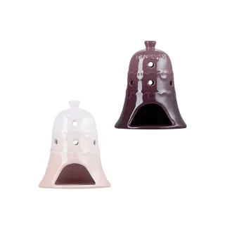【Le Creuset】瓷器雪藏時光系列鈴鐺造型燭台(無花果/貝殼粉 2色選1)