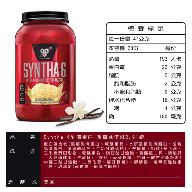 【BSN 畢斯恩】Syntha-6 頂級綜合乳清蛋白 2.91磅/2.59磅(多口味可選)