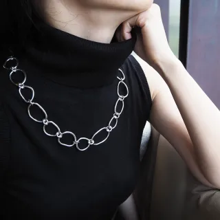 【mittag】ripple necklace_漣漪項鍊(雨滴 波浪 全手工製作 設計師品牌)