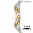 【EMPORIO ARMANI 官方直營】Paolo 輝煌紳士計時手錶 銀色 x 金色不鏽鋼鍊帶 42MM AR11527