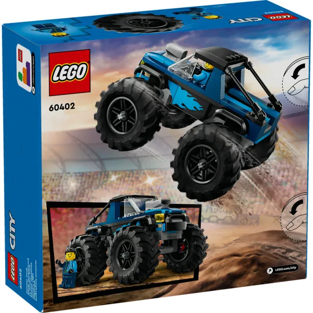 【LEGO 樂高】城市系列 60402 藍色怪獸卡車(玩具車 交通工具)