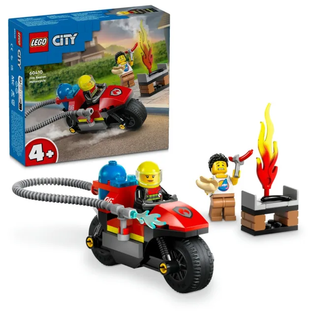 【LEGO 樂高】城市系列 60410 消防救援摩托車(玩具車 交通工具)